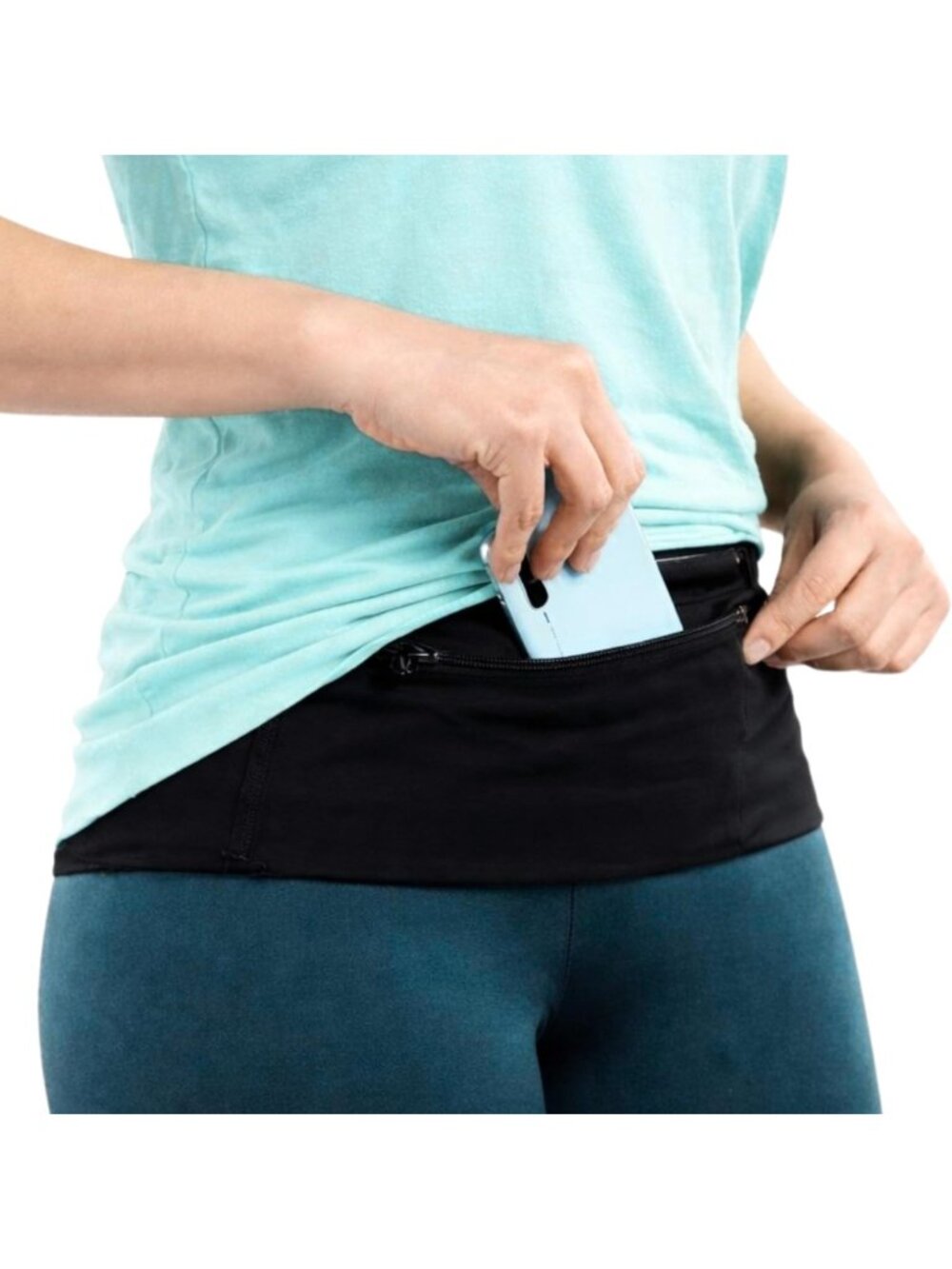 Unisex Running Belt with Side Zipper - Lightweight, Adjustable & Secure Fit
